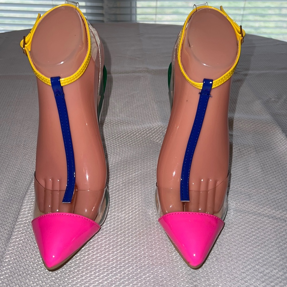 Colorblock heels